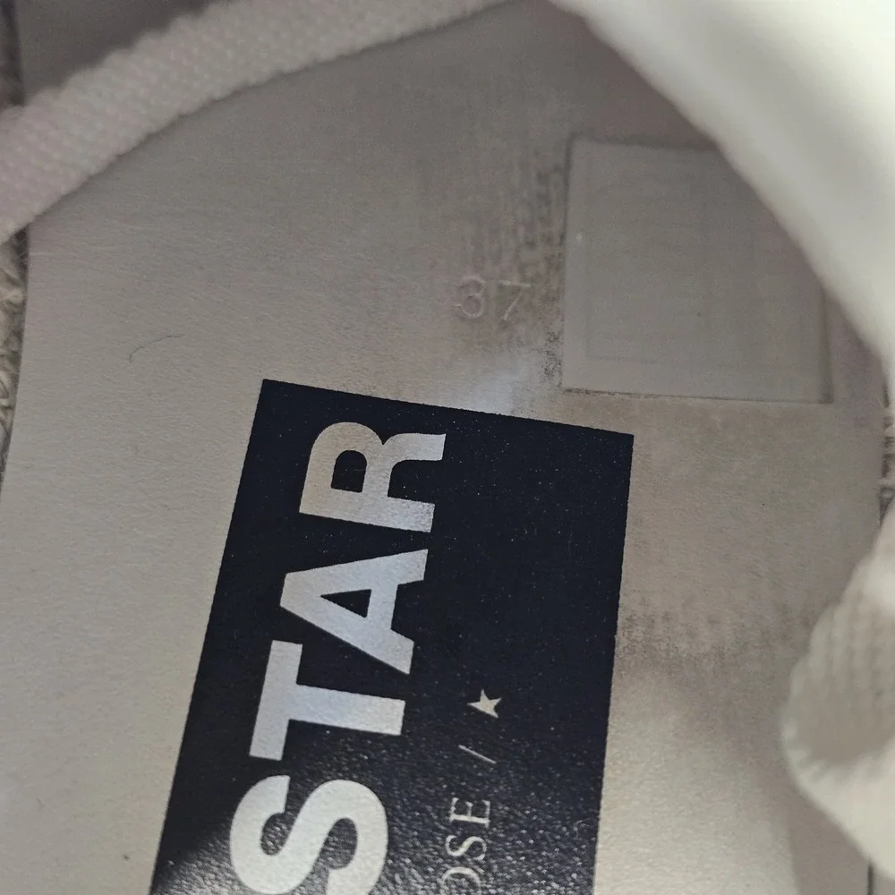Golden Goose White Leather Pure- Star Low Top Sneakers Size 7us/37eu  Glitter - Picture 2 of 16